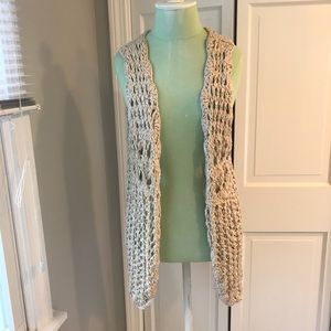 Lucky Brand crochet vest
